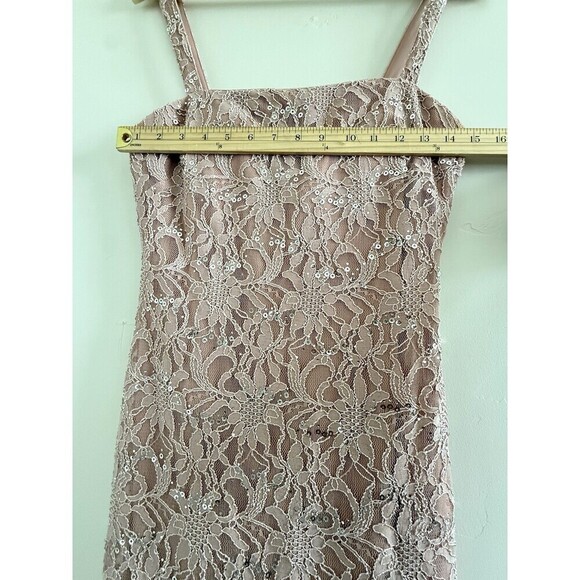 JS Collections Women’s Soutache Mesh Midi Dress sleeveless in blush Pink Size 6 - Picture 3 of 10